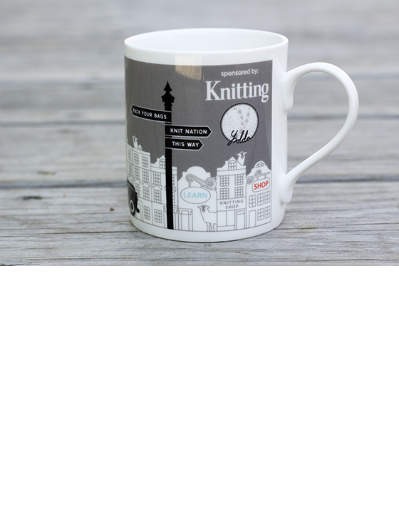 Knit Nation porcelain mugs