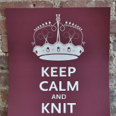 Keep Calm and Knit On Crochet On